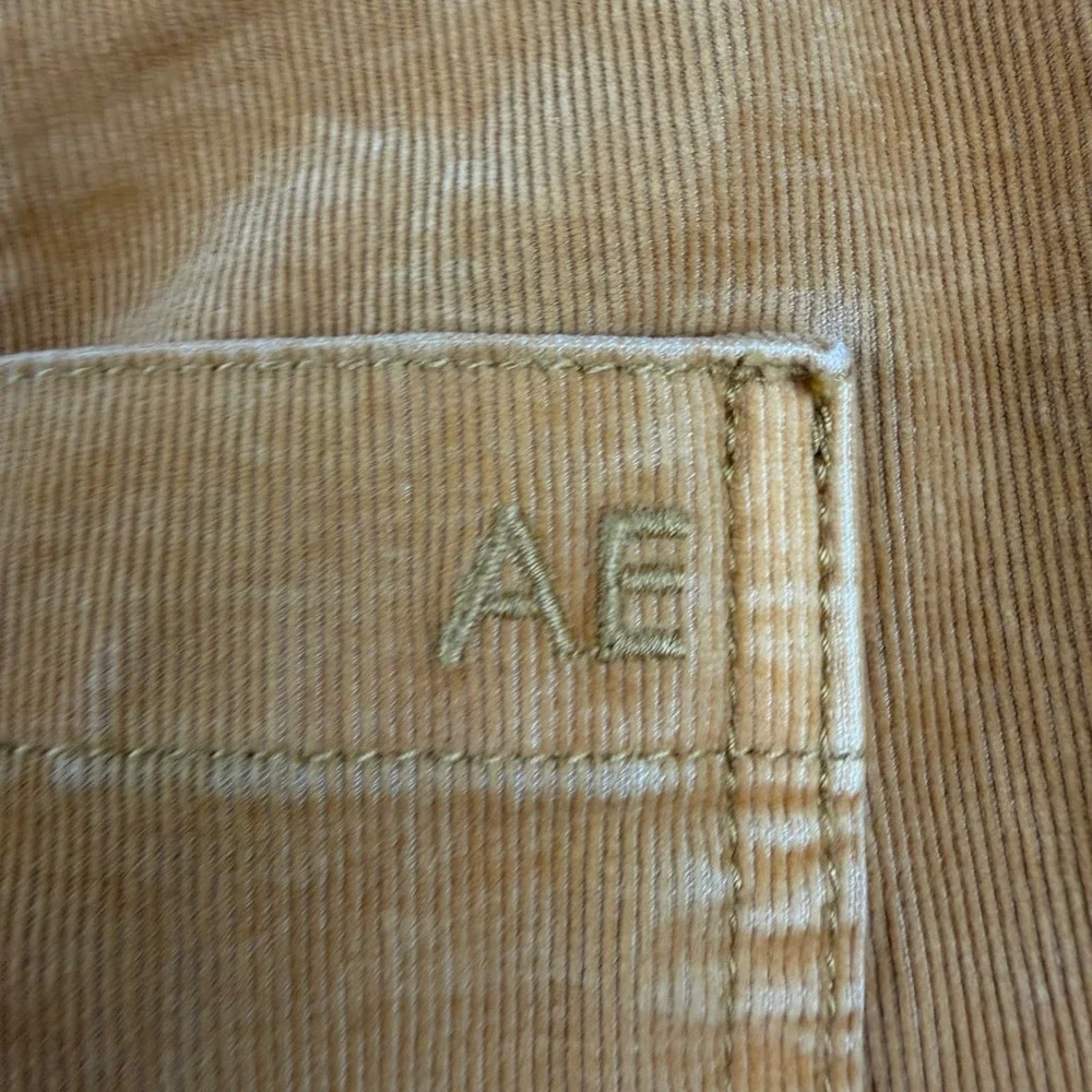 American Eagle Corduroy Mini Skirt Women's 2 Yellow Hi-Rise A-Line Super Stretch